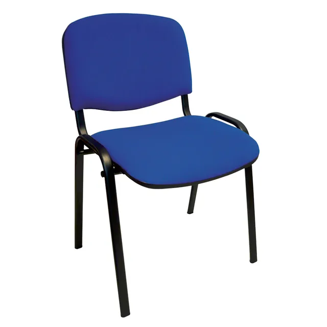 MOBIKA Bureau Chaise visiteur tissu bleu 4 pieds
