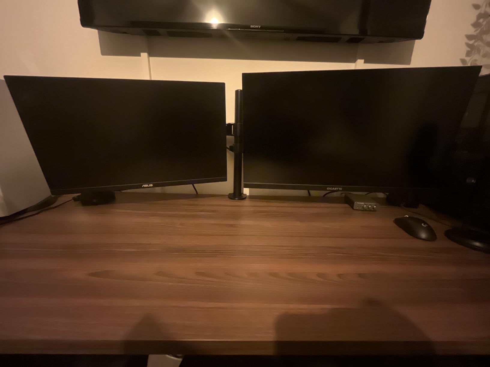 ErGear Monitor Mounts support écran PC noir 2x32 pouces