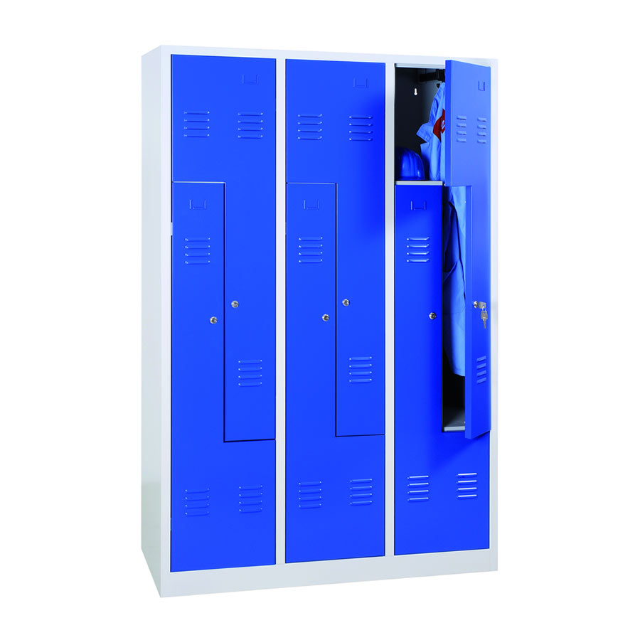 Mobika Industrie Vestiaire portes en L 6 cases métal