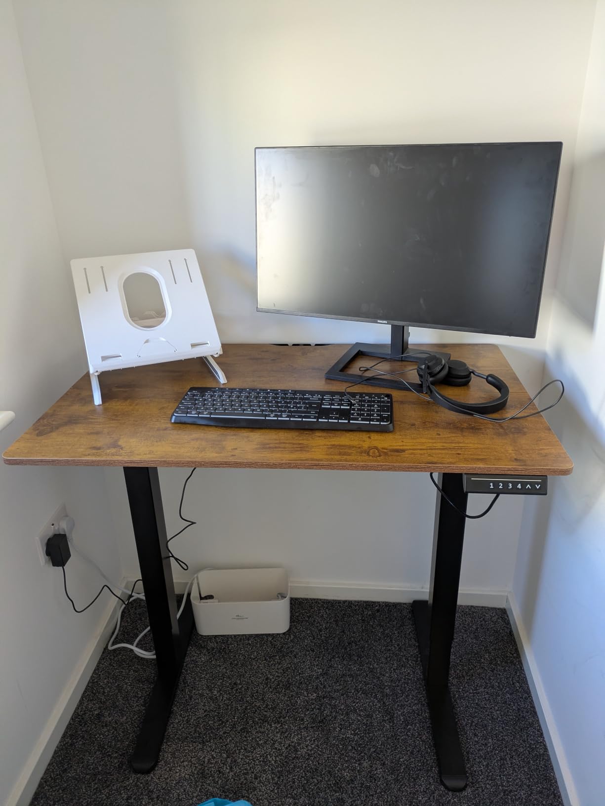 ErGear Electric Standing Desks 100x60 bureau assis-debout blanc 80 kg