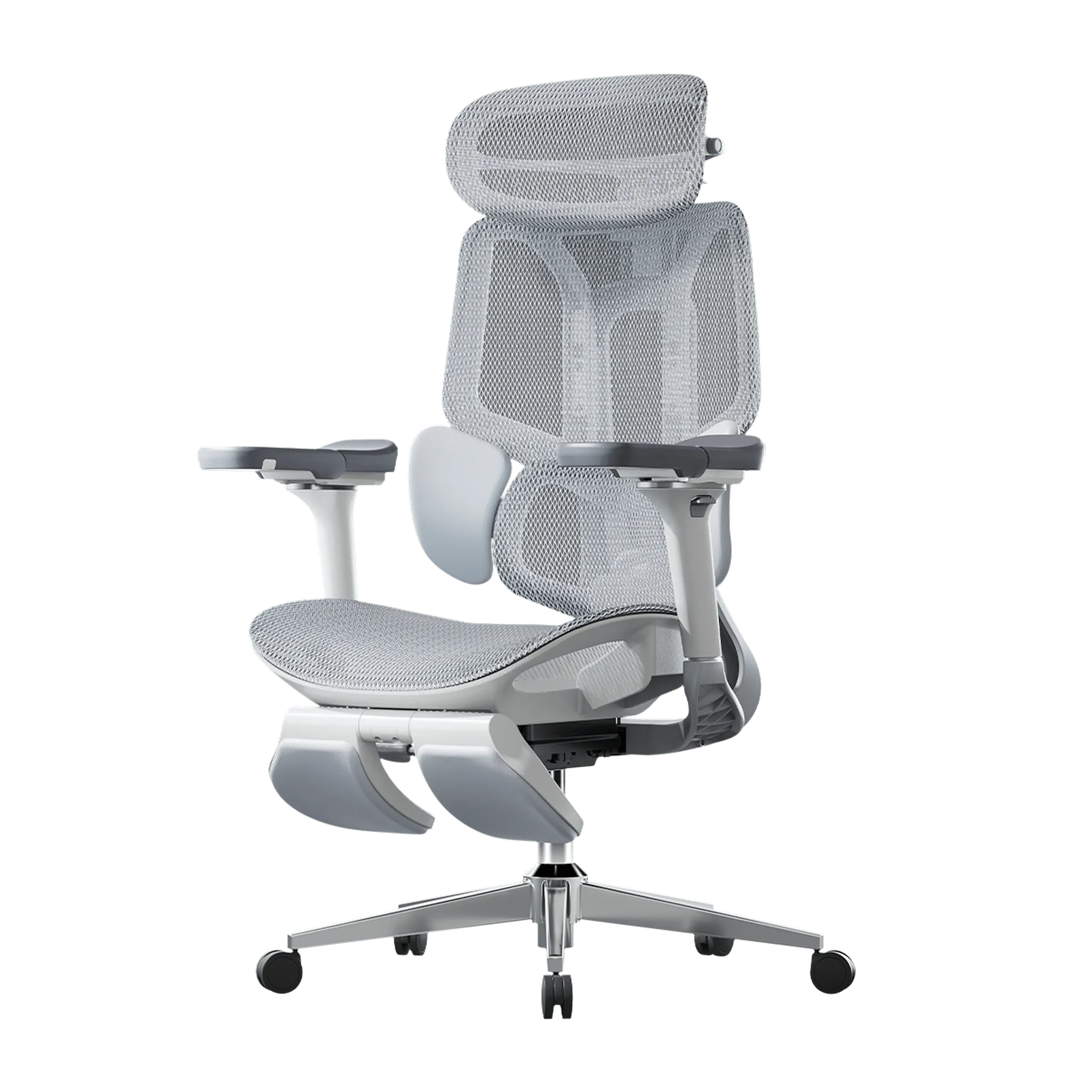 Hbada E3 Pro siège ergonomique mesh gris avec repose-pieds