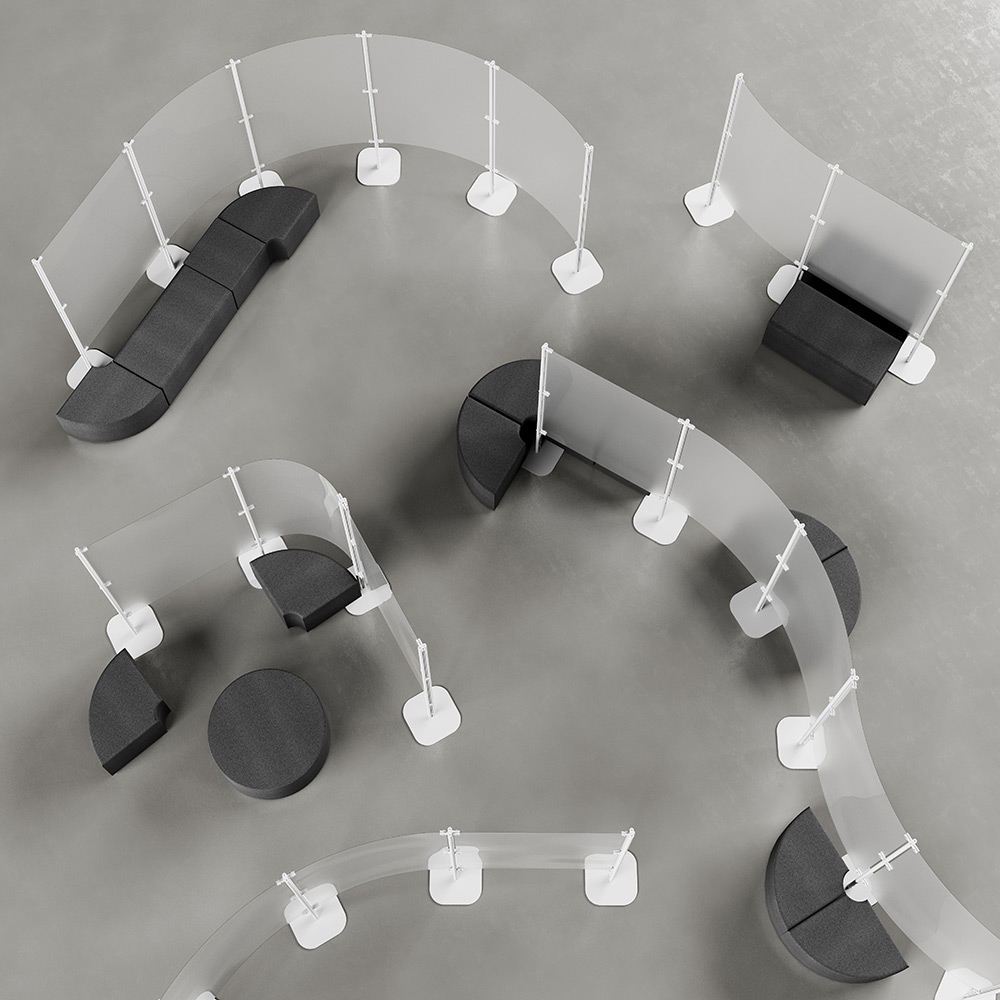 CUF Milano Tetrix Safety cloison de bureau open space