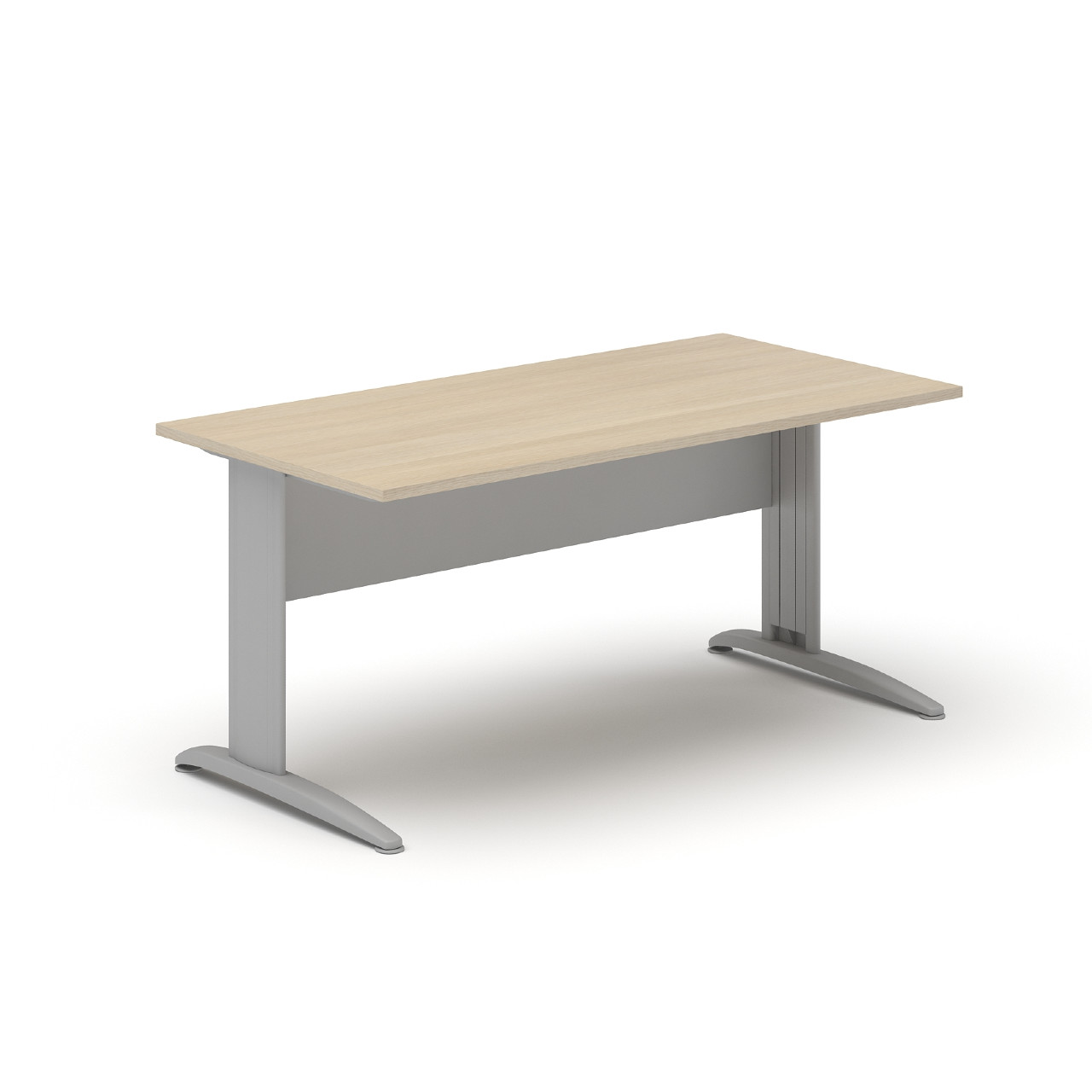Mobika Bureau bois droit 160 cm Tono pieds métalliques