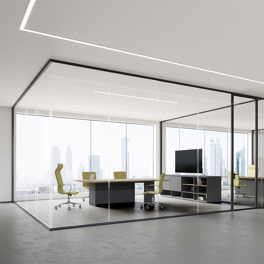 CUF MILANO Jaleed Glass Wall cloison bureau vitrée