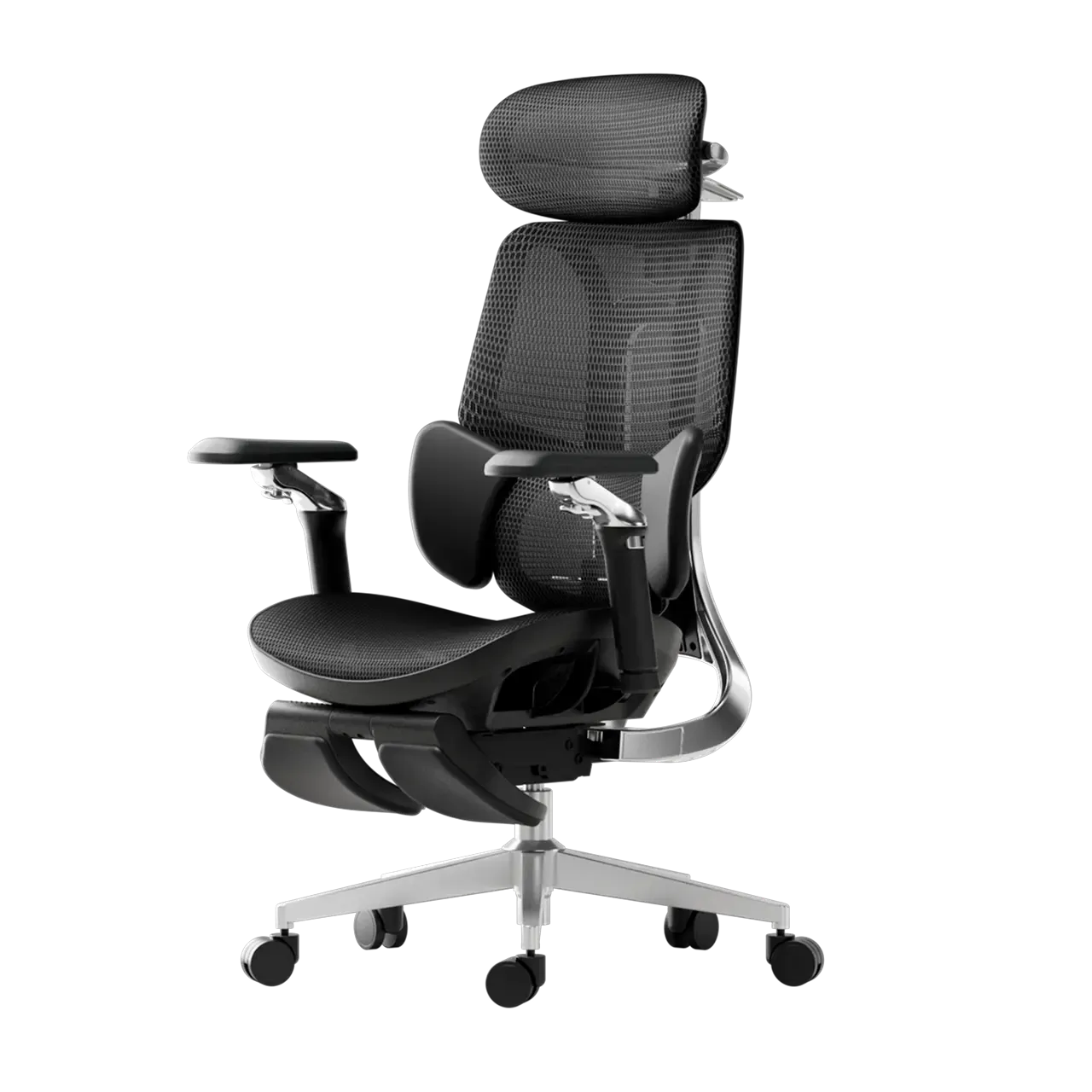 Hbada E3 Ultra chaise de bureau gris repose-pieds 4D