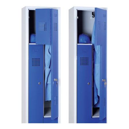 Mobika Industrie Vestiaire portes en L 4 cases métal