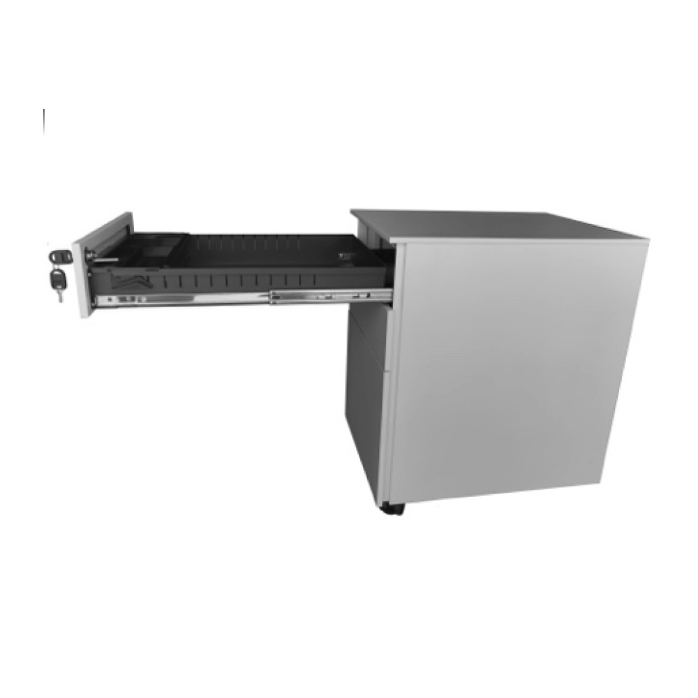 MOBIKA Bureau caisson mobile métal 2 tiroirs