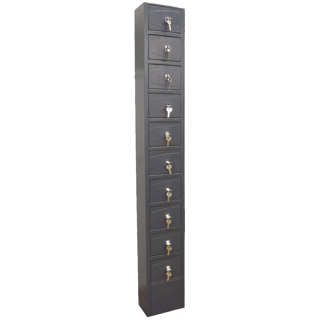 MOBIKA Industrie Coffre-fort colonne 10 cases bureau