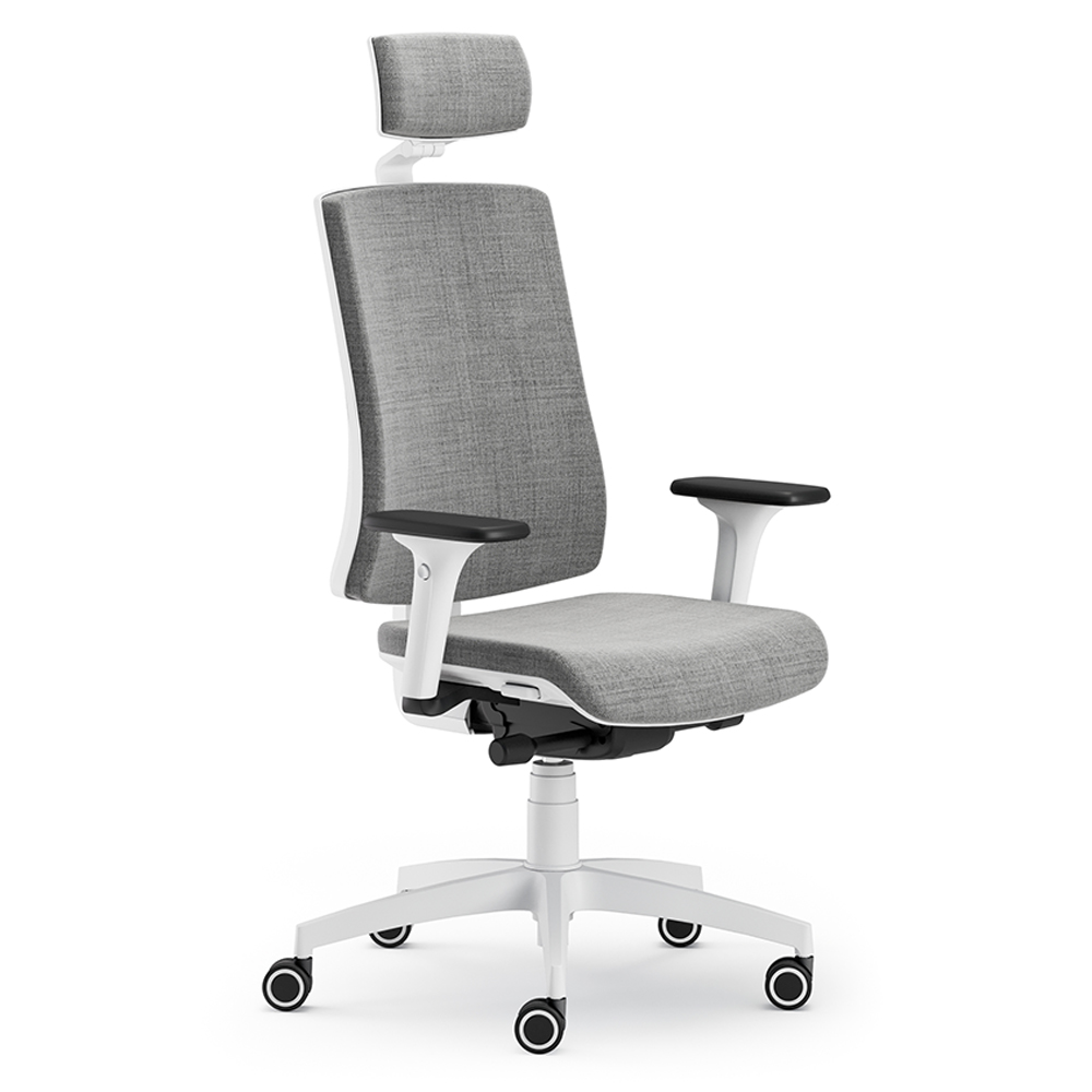 CUF Milano Oria White chaise de bureau blanche ergonomique