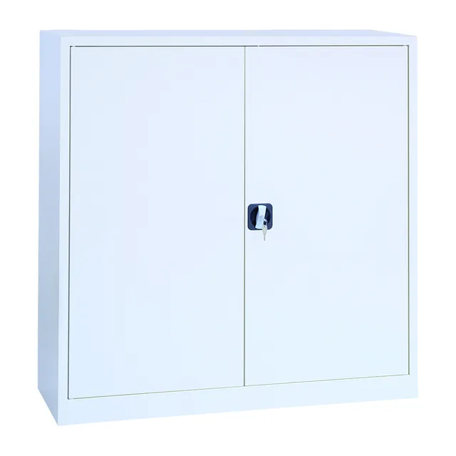 MOBIKA Bureau Armoire basse portes battantes métal