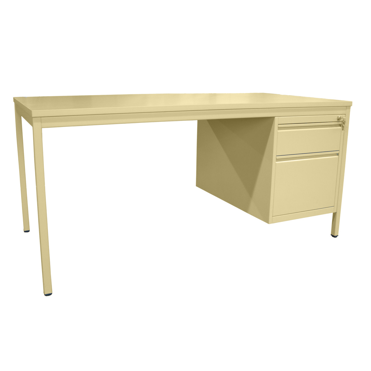 MOBIKA Bureau demi-ministre métallique 2 tiroirs