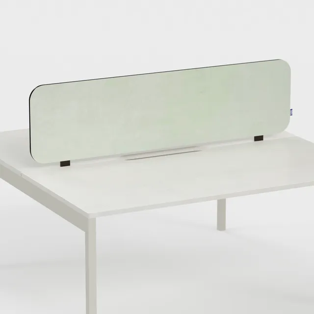 Tizu Bureau séparateur de bureau Blanc Jacquard 120 cm
