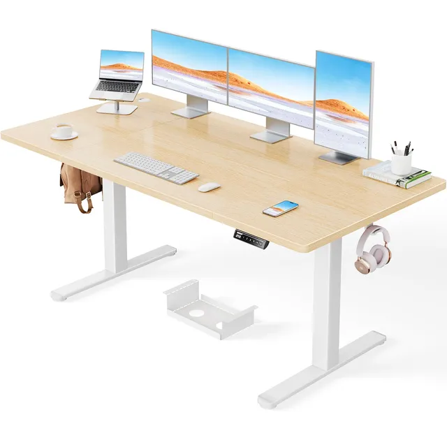 ErGear Electric Standing Desks bureau assis debout 160x80 naturel 100 kg