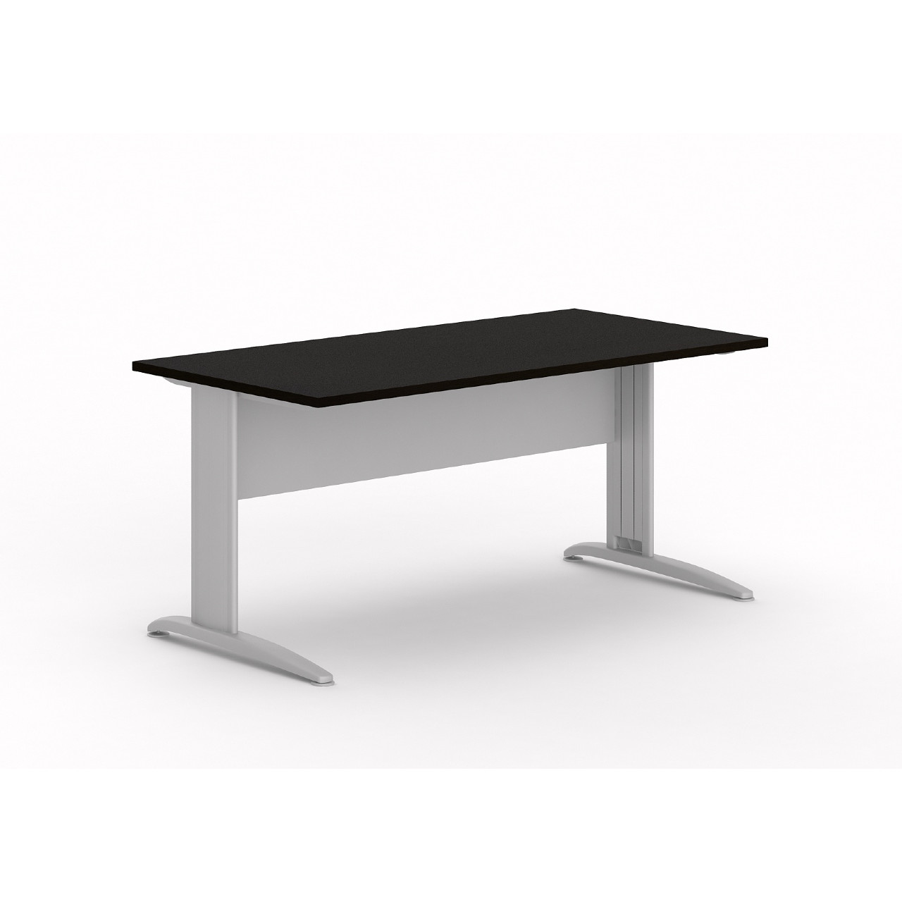 Mobika Bureau bois droit 160 cm Tono pieds métalliques