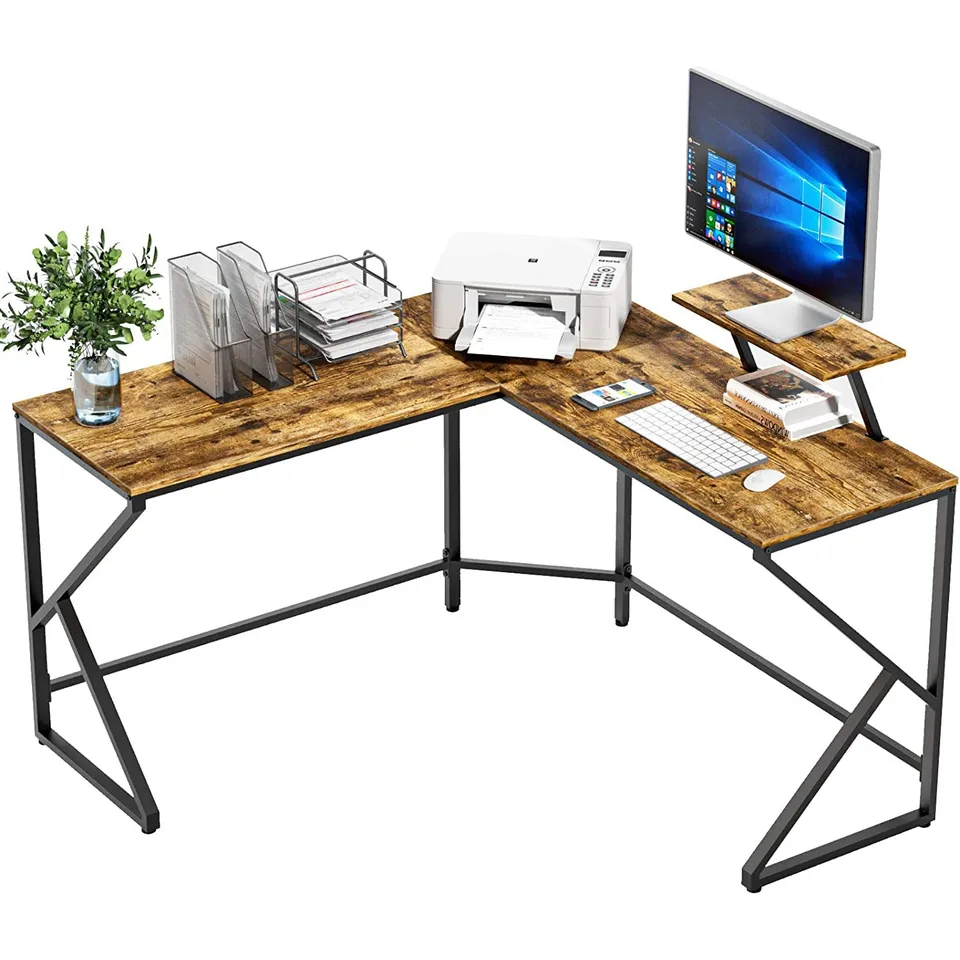 Noblewell Computer Desk bureau angle en L 51 pouces support écran