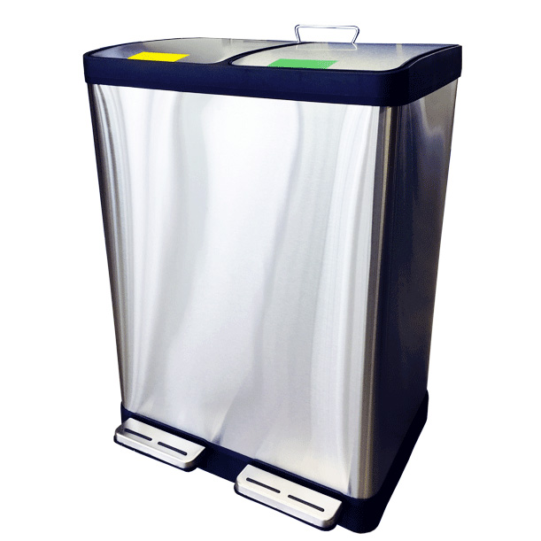 MOBIKA Bureau poubelle tri 2 compartiments sélectif