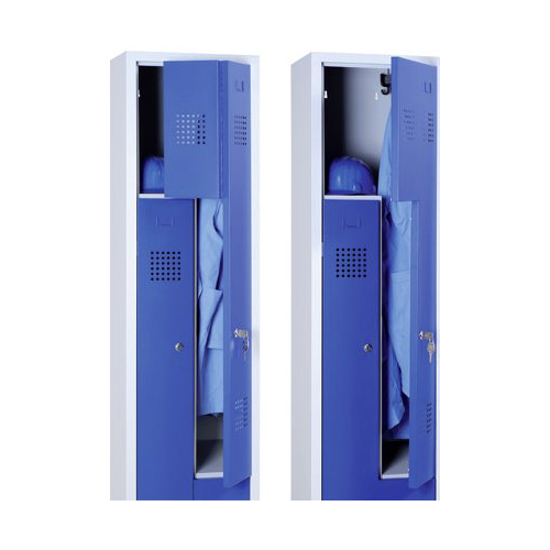 Mobika Industrie Vestiaire portes en L 6 cases métal