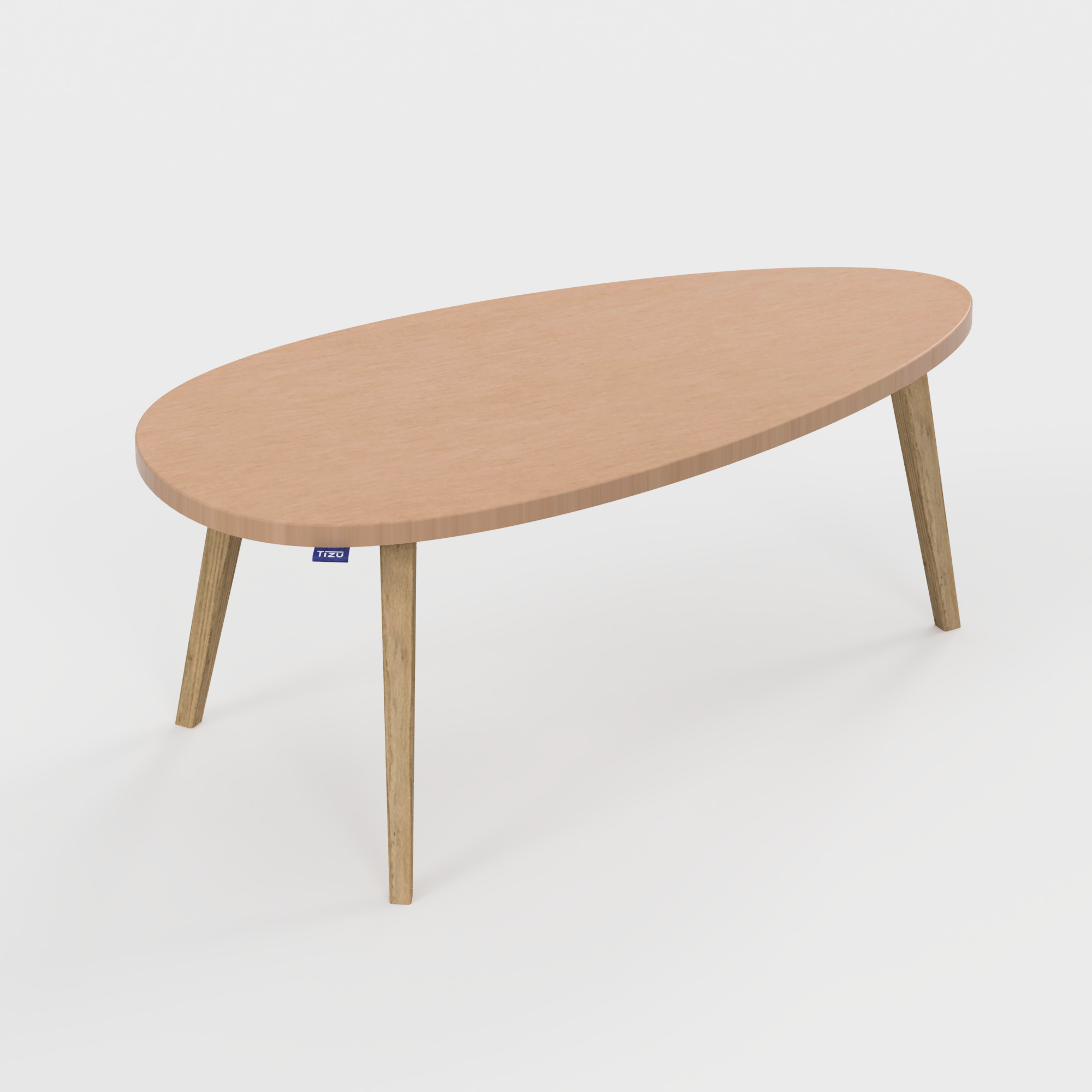 Tizu Bellecombe Belle L100cm table basse Camel 100x50cm