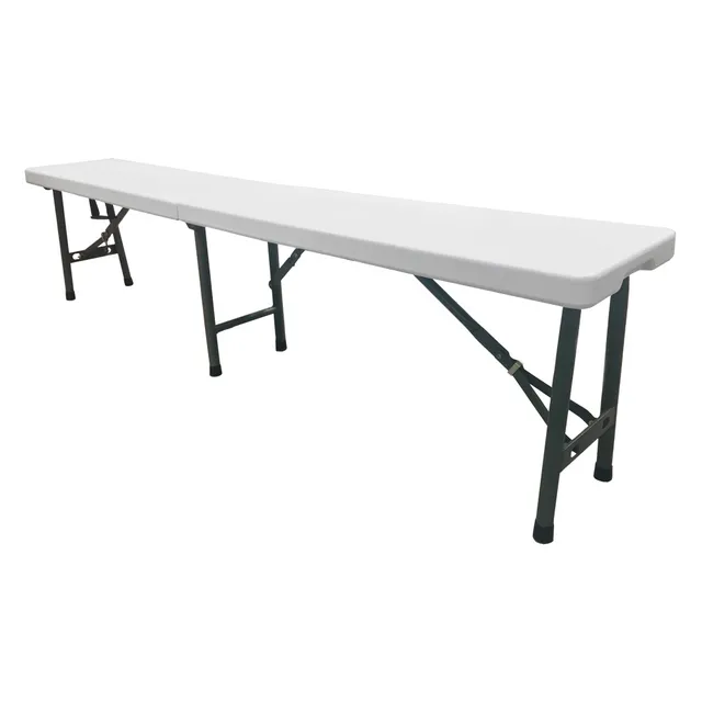 MOBIKA Réfectoire Banc pliant polyéthylène blanc transportable