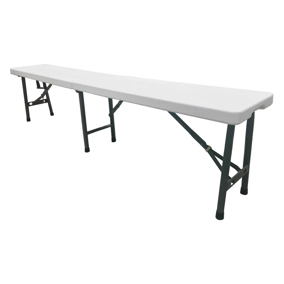 MOBIKA Réfectoire Banc pliant polyéthylène blanc transportable