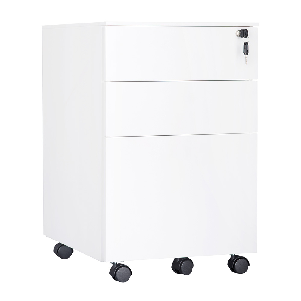 MOBIKA Bureau caisson mobile métal 2 tiroirs