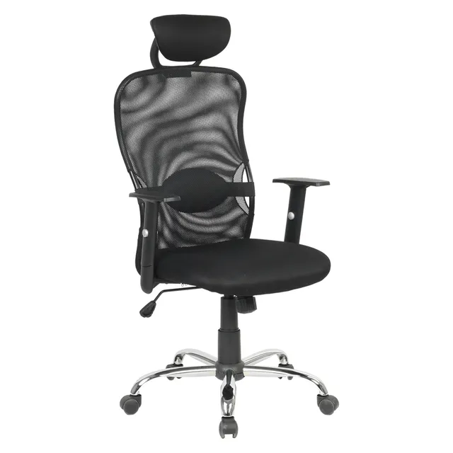 MOBIKA Bureau Fauteuil têtière accoudoirs 3D chromé