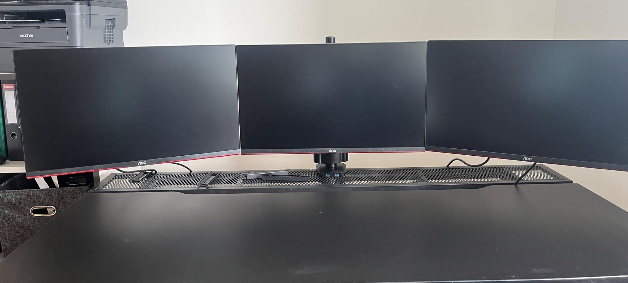 ErGear Monitor Mounts support 3 écrans 13-27" USB VESA