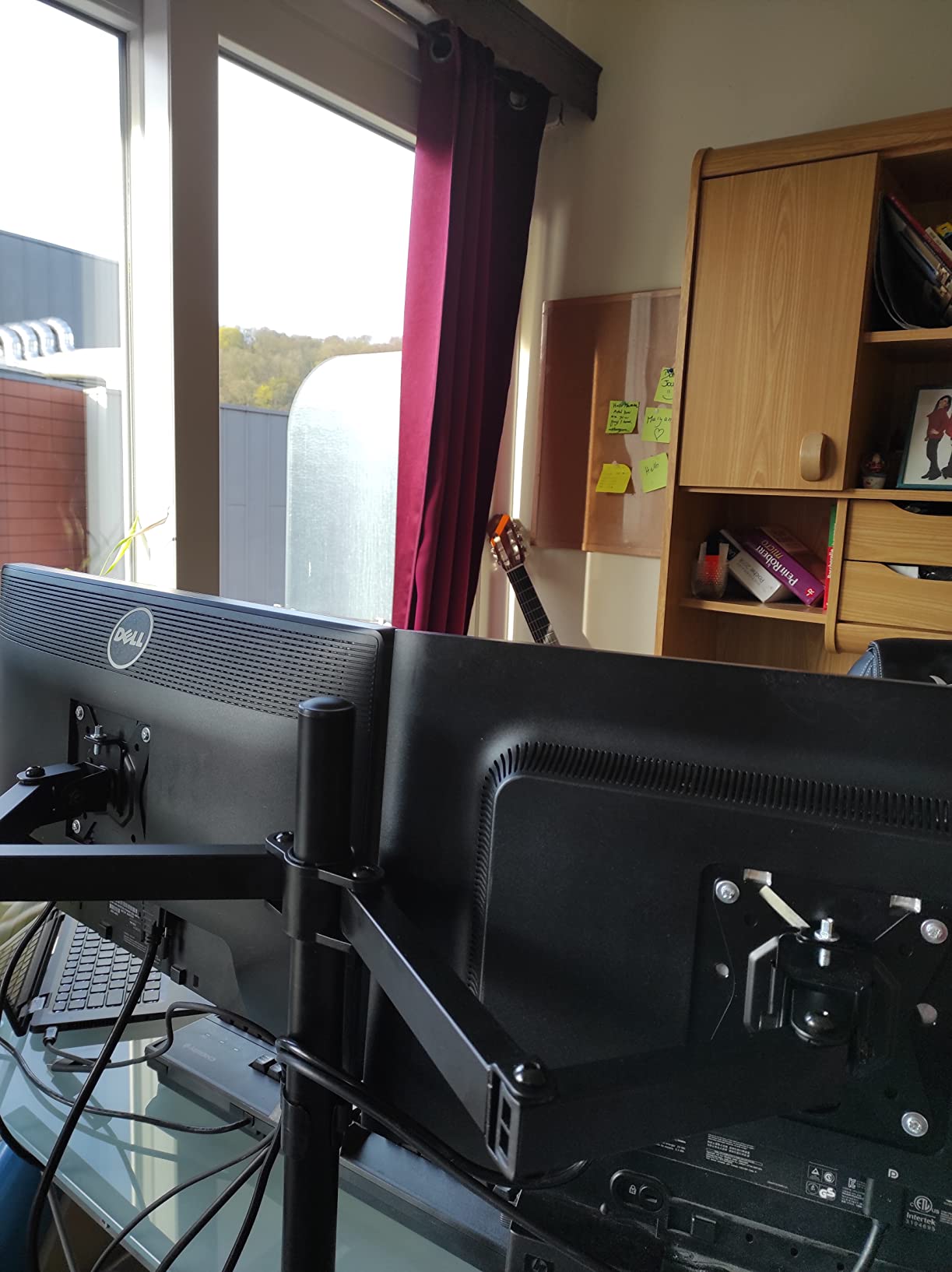 ErGear Monitor Mounts support écran PC noir 2x32 pouces