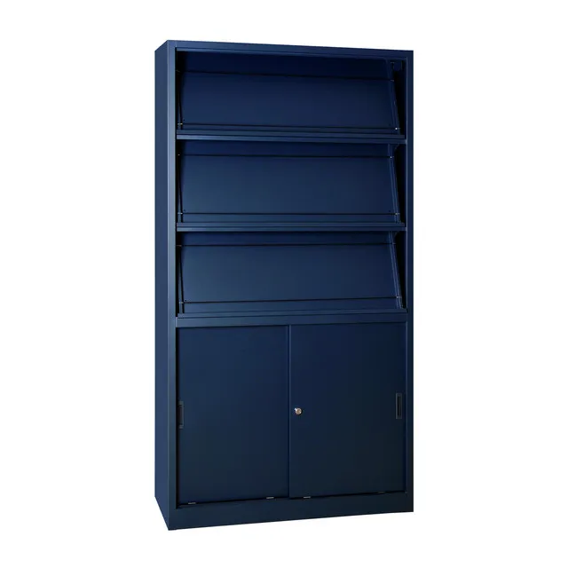 MOBIKA Bureau armoire présentoir magazines coulissante