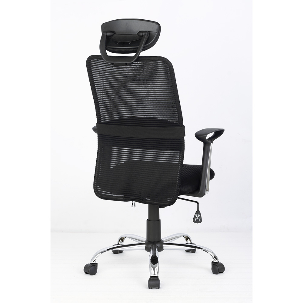 MOBIKA Bureau Fauteuil bureau ergonomique têtière accoudoirs fixes noir
