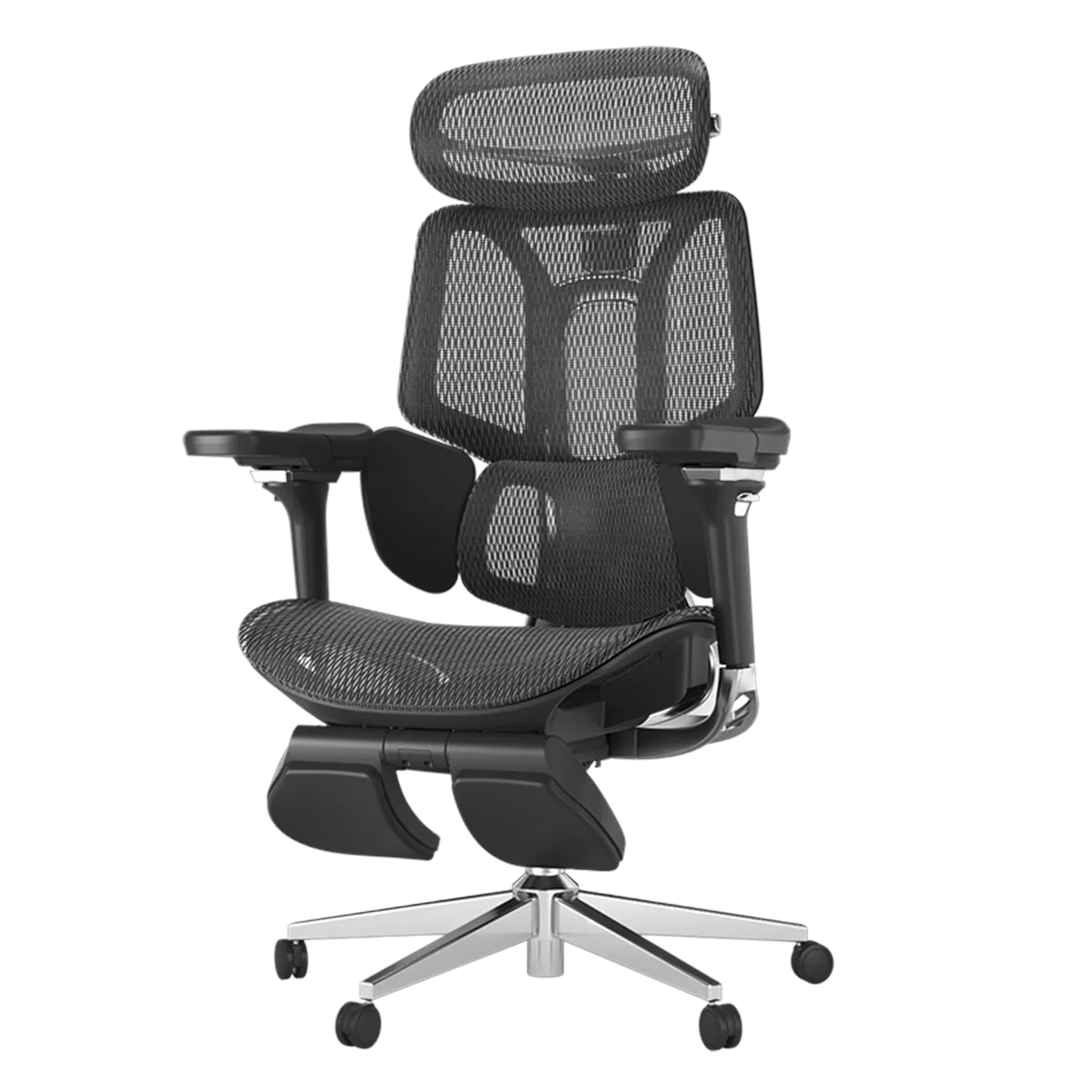Hbada E3 Pro siège ergonomique mesh gris avec repose-pieds
